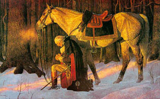 George Washington Kneeling
